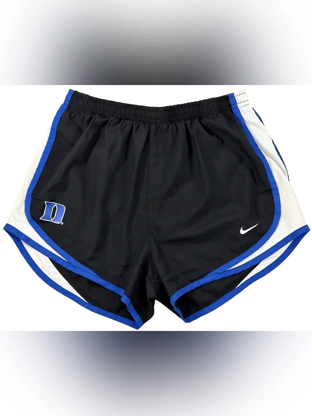 Nike Duke Blue Devils Tempo Running Shorts Womens S Black Royal Blue DriFIT NCAA